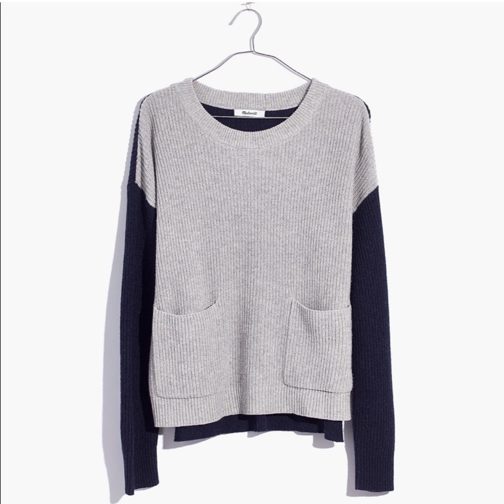 Madewell Patch Pocket Colorblock Pullover Sweater - image 2